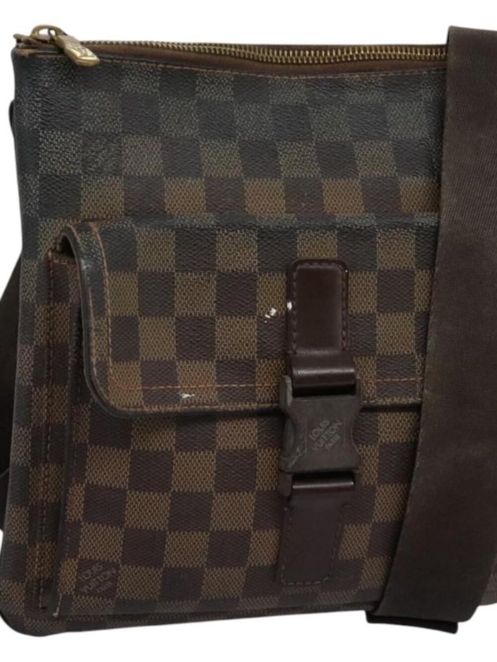LOUIS VUITTON Damier Ebene Pochette Merwiel Shoulder Bag N51127 LV Auth nb153 - Picture 1 of 16